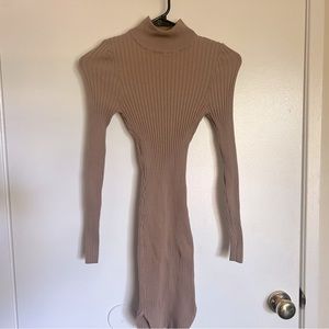 Hera Collection | NWT Tan Ribbed Knit Dress Size S